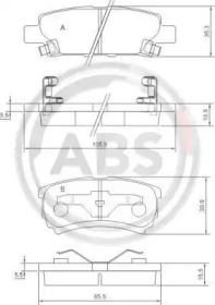 Колодка гальм. диск. MITSUBISHI OUTLANDER задн. (вир-во ABS)