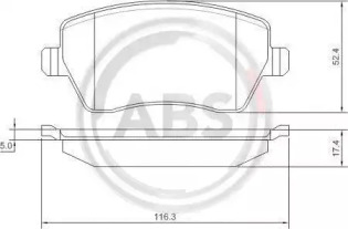 Колодка гальм. диск. NISSAN/RENAULT MICRA/MODUS передн. (вир-во ABS)