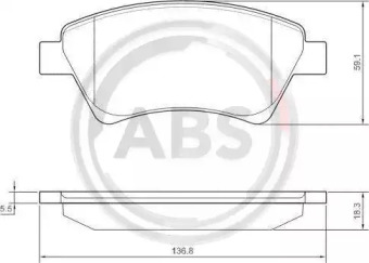 Колодка гальм. диск. RENAULT KANGOO/MEGANE передн. (вир-во ABS)