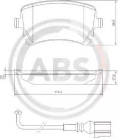 Колодка гальм. диск. VW T5 задн. (вир-во ABS)