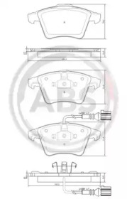 Колодка гальм. диск. VW T5 16\ передн. (вир-во ABS)