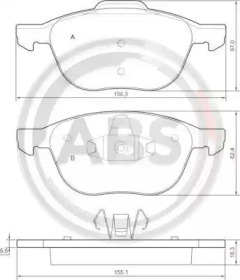 Колодка гальм. диск. FORD/MAZDA/VOLVO FOCUS/C-MAX/3/C30/S40 передн. (вир-во ABS)