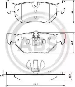 Колодка гальм. диск. BMW 3 (E90-91) 05 - задн. (вир-во ABS)