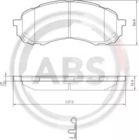 Колодки гальмівні перед. Subaru Impreza 1.6 2004-