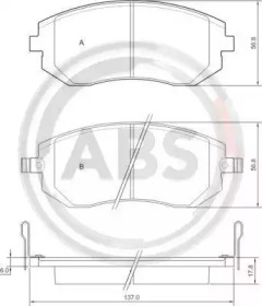 Колодка гальм. диск. Forester/XV/BRZ/Impreza/Outback/Legacy/GT 86 (09-18) передн. (вир-во ABS)