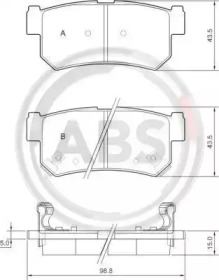 Колодка гальм. SSANG YONG Korando / Musso задн. (вир-во ABS)