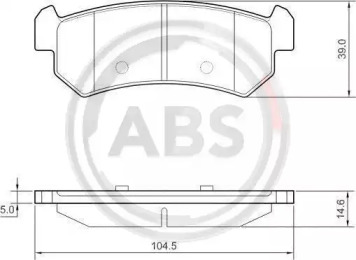 Колодка гальм. диск. CHEVROLET LACETTI/NUBIRA задн. (вир-во ABS)