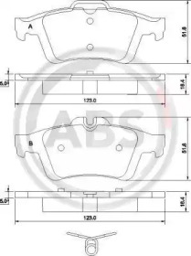 Колодка гальм. диск. CITROEN/FORD/OPEL C5/FOCUS/CMAX/VECTRA задн. (вир-во ABS)