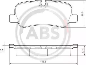 Колодка гальм. диск. LANDROVER DISCOVERY/RANGE ROVER задн. (вир-во ABS)