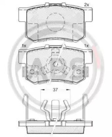 Колодка гальм. диск. HONDA CRV задн. (вир-во ABS)