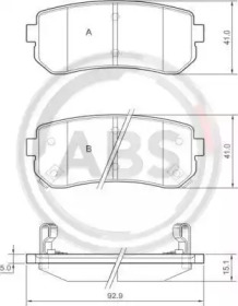 Колодка гальм. диск. HYUNDAI/KIA ACCENT/RIO/CEE`D задн. (вир-во ABS)