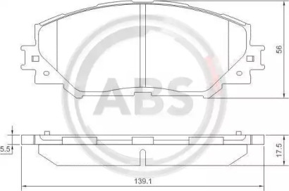 Колодка гальм. диск. TOYOTA AURIS/RAV4 передн. (вир-во ABS)