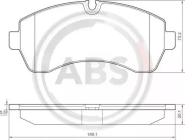 Колодка гальм. диск. MB/VW SPRINTER/CRAFTER передн. (вир-во ABS)