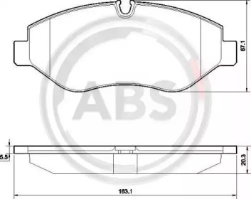 Колодка гальм. диск. MB/VW SPRINTER/VITO/CRAFTER передн. (вир-во ABS)