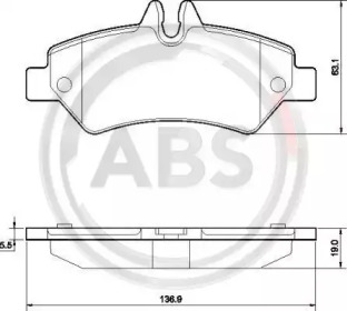 Колодка гальм. диск. MB/VW SPRINTER/CRAFTER задн. (вир-во ABS)