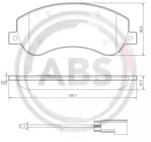 Колодка гальм. диск. FORD TRANSIT передн. (вир-во ABS)