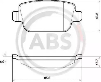 Колодка гальм. диск. FORD KUGA задн. (вир-во ABS)