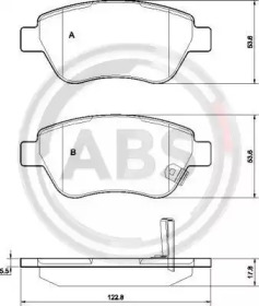 Колодка гальм. диск. OPEL CORSA передн. (вир-во ABS)