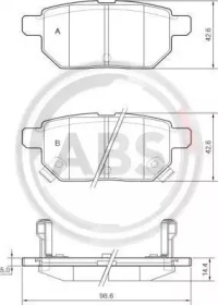 Колодка гальм. диск. TOYOTA AURIS задн. (вир-во ABS)