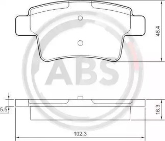 Колодка гальм. диск. CITROEN C4, C4 PICASSO задн. (вир-во ABS)