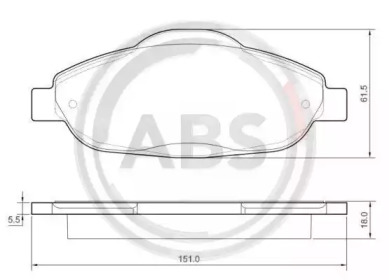 Колодка гальм. диск. PEUGEOT 308 передн. (вир-во ABS)