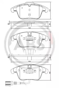 Колодка гальм. диск. AUDI Q3 (06/11-) передн. (вир-во ABS)