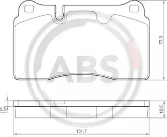 Колодка гальм. диск. VW TOUAREG 3.0 V6 3.6 2010 - передн. (вир-во ABS)