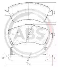 Колодка гальм. диск. TOYOTA AURIS, AVENSIS передн. (вир-во ABS)