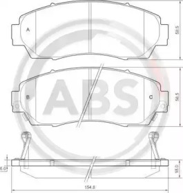 Колодка гальм. диск. HONDA CR-V VIII 2.0-2.2 07 - передн. (вир-во ABS)