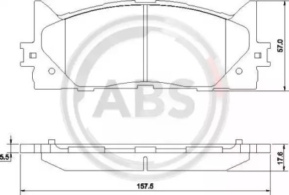 Колодка гальм. диск. TOYOTA CAMRY передн. (вир-во ABS)