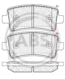 Колодка гальм. диск. OPEL INSIGNIA задн. (вир-во ABS)