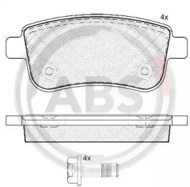 Колодка гальм. диск. RENAULT GRAND SCENIC III 1.4-2.0 09-, MEGANE III 08- задн. (вир-во ABS)