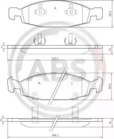 Колодка гальм. диск. JEEP передн. (вир-во ABS)