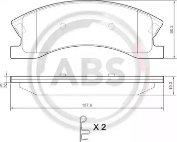 Колодка гальм. диск. JEEP передн. (вир-во ABS)