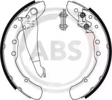 Колодка гальм. барабан. AUDI / SEAT / VW 80/100/Caddy/Golf задн. (вир-во ABS)