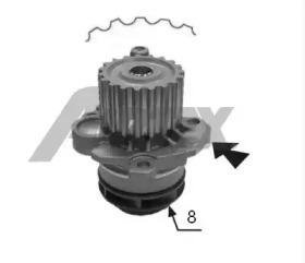 AIRTEX VW помпа води AUDI A3 1.9TDI 03-,Passat,Skoda