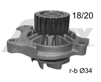 AIRTEX VW Помпа воды (20зуб) Audi 100,A6,LT28-46,Crafter,T4 2.5IKAT,2.4D 96-