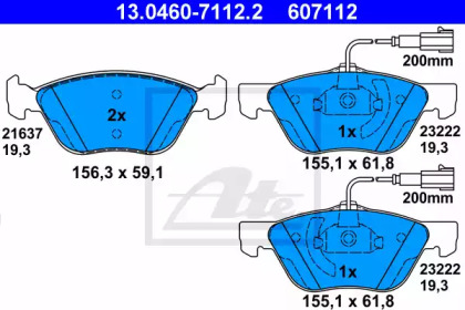 КОЛОДКИ ГАЛЬМІВНІ ALFA 166 98> ПЕРЕД 2.4 JTD