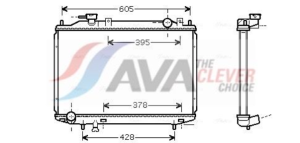 AVA FORD Радіатор охолодження Ranger, Mazda BT-50 2.5D/3.0TDCi 99-