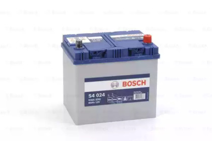 Акумулятор 60Ah-12v BOSCH (S4024) (232x173x225),R,EN540 Азія