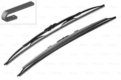 Комплект щеток стеклоочистителя каркасных Bosch Twin Spoiler 530/475