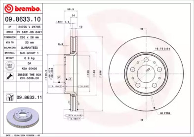 Гальмівні диски S60 I (384), 07.00-0