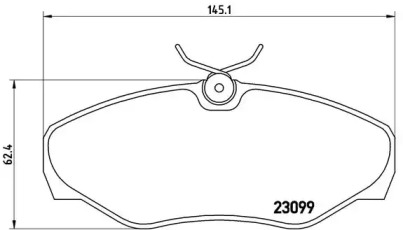 Колодка гальм. диск. OPEL VIVARO 01-, RENAULT TRAFIC 01- передн. (вир-во BREMBO)