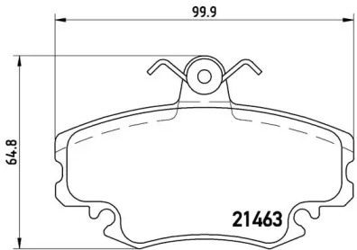 Колодка гальм. диск. DACIA SANDERO передн. (вир-во BREMBO)