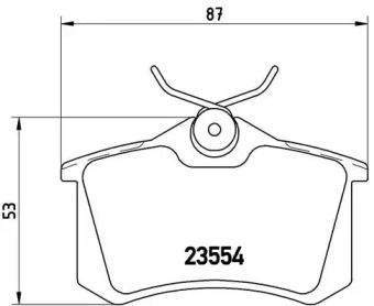 Колодка гальм. диск. PEUGEOT 308, SEAT IBIZA V, VW CADDY задн. (вир-во BREMBO)