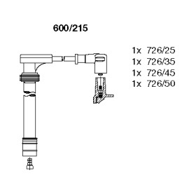 К-кт проводiв Bremi FIAT/LANCIA Multipla/Delta \1,6 \95>>