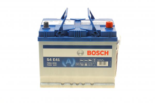 BOSCH S4E EFB ASIA Акумулятор 12В / 72А-год / 760А / 260*173*225 / 19,55кг (виводи -+)