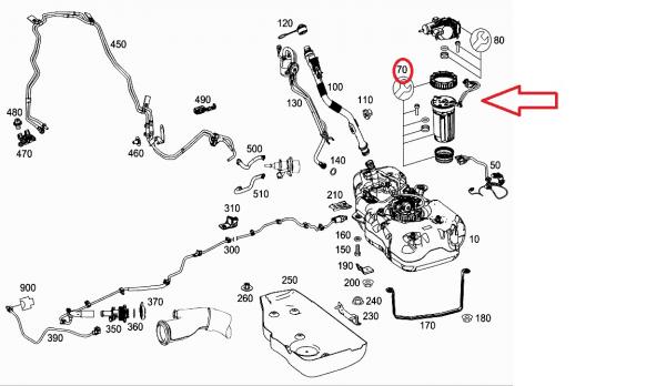 BOSCH DB обігрів DNOX бак для сечовини M-Class W164/W166