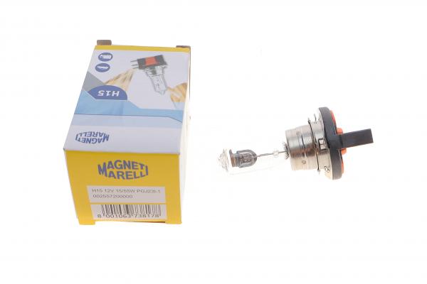 Лампа розжарювання H15 55/15W 12V PGJ23T-1 (вир-во Magneti Marelli)