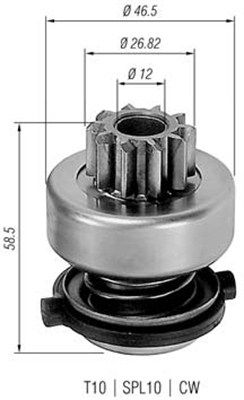 MAGNETI MARELLI бендикс (z=10) FORD Sierra 1,6/1,8/2,0, Escort 1,1, Fiesta 1,4